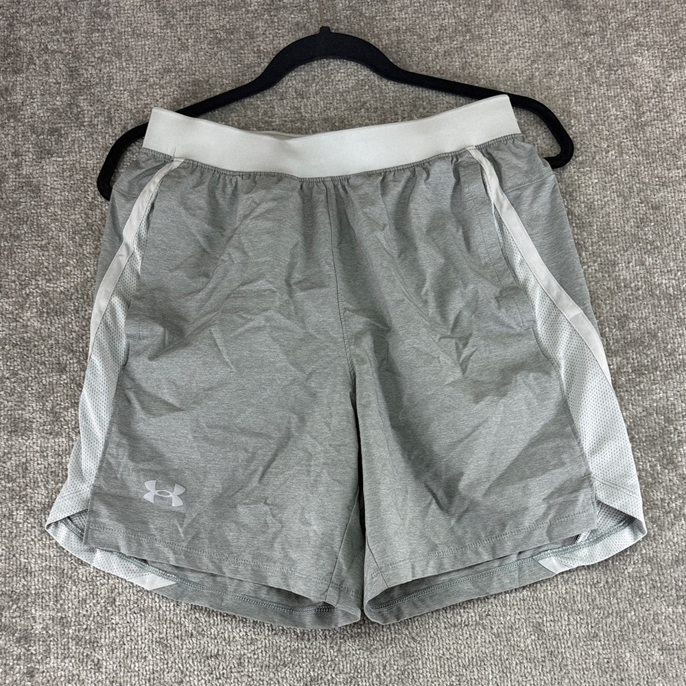 Under Armour Gray Training Running Basketball Shorts Athletic Active Mens M